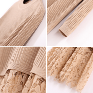 Lace Stitching Long Dress